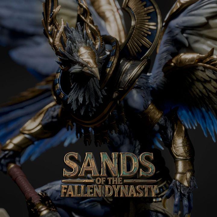 Sands of the Fallen Dynasty – DnD Miniatures | Rescale Resin STL | Ancient Desert Fantasy Tabletop Figure Set