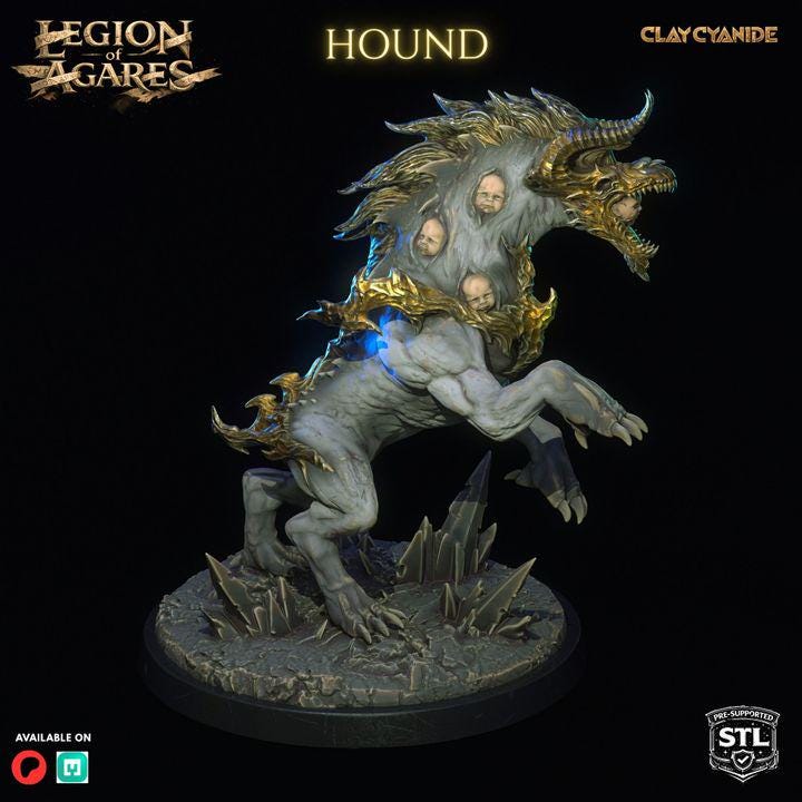 Legion of Agares – DnD Miniatures | Clay Cyanide Resin STL | Fantasy Tabletop Creature Figures