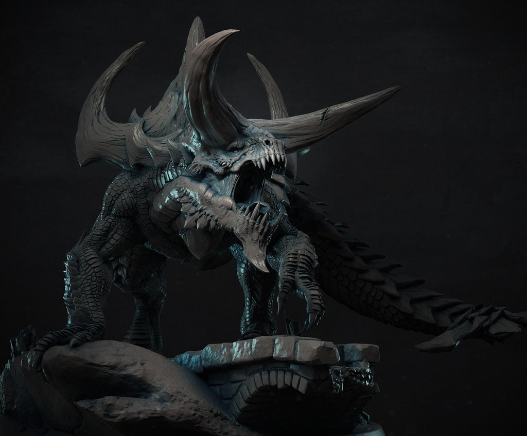 Tarrasque – Dungeons & Dragons Monster Miniature | Resin TTRPG STL | Rescale Colossal Boss Figure