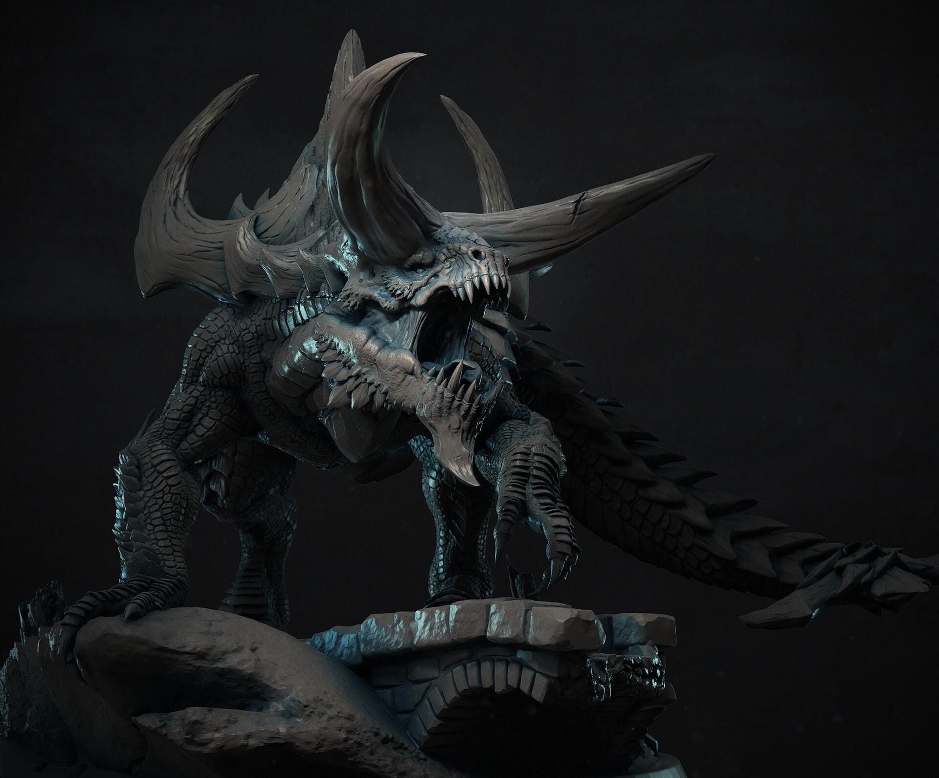 Tarrasque – Dungeons & Dragons Monster Miniature | Resin TTRPG STL | Rescale Colossal Boss Figure