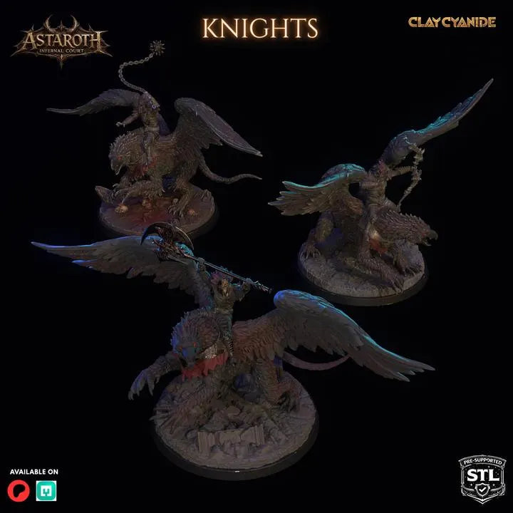 Astaroth – Infernal Court Miniature | Clay Cyanide DnD Compatible Resin STL | Dark Fantasy Tabletop Demon Figure