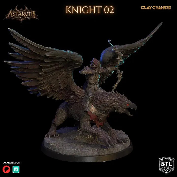 Astaroth – Infernal Court Miniature | Clay Cyanide DnD Compatible Resin STL | Dark Fantasy Tabletop Demon Figure