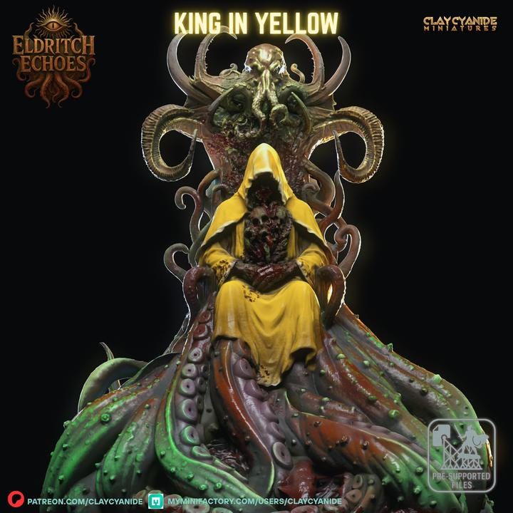 King in Yellow Miniature – Eldritch Horror TTRPG Resin Figure