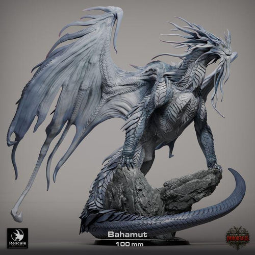 Bahamut, King of Dragons – DnD Dragon Miniature | Resin TTRPG STL | Rescale Fantasy Boss Model