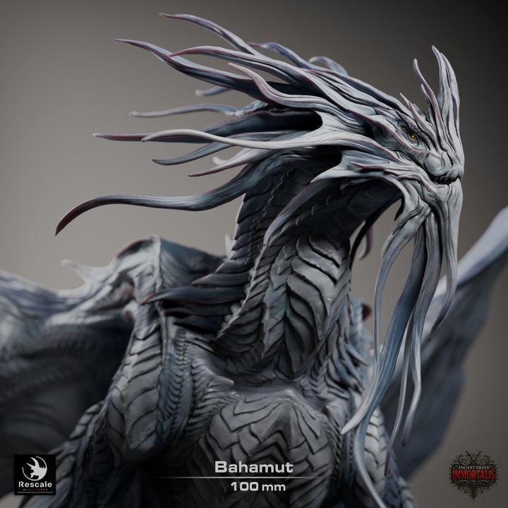 Bahamut, King of Dragons – DnD Dragon Miniature | Resin TTRPG STL | Rescale Fantasy Boss Model