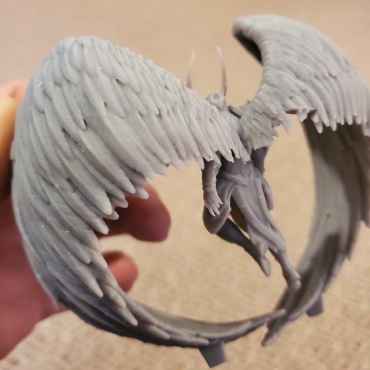 Angel Fighter – DnD Miniature | Resin TTRPG STL Figure | Rescale Tabletop RPG Celestial Warrior Model
