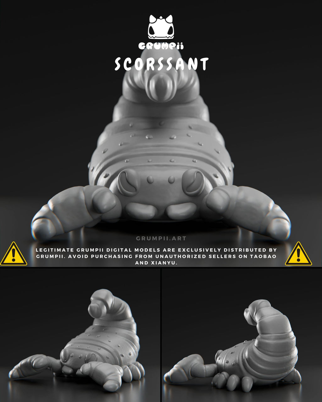 Grumpii Bugkery Collectible Toy Figurine – 3D Printable Fantasy Creature Models