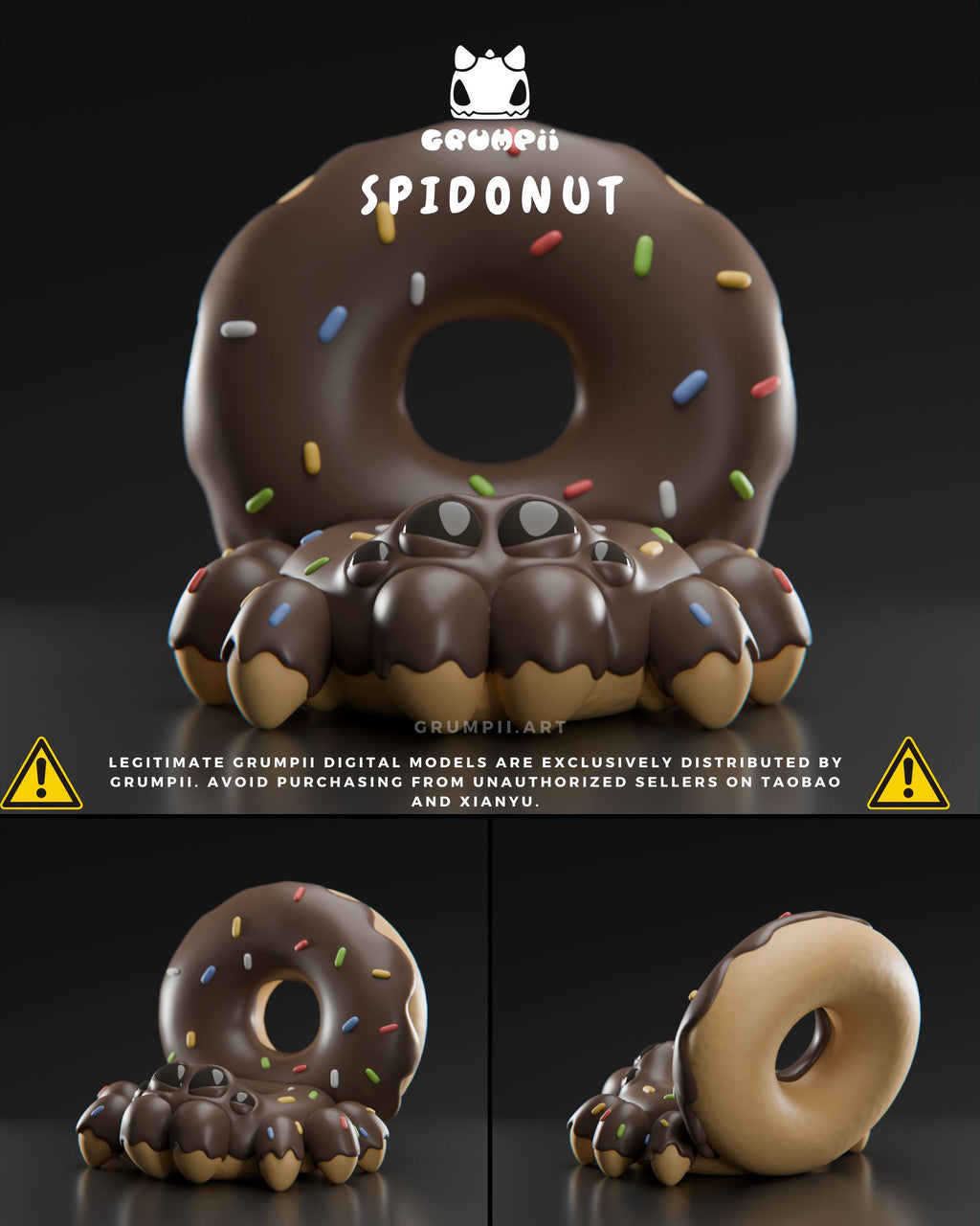 Grumpii Bugkery Collectible Toy Figurine – 3D Printable Fantasy Creature Models