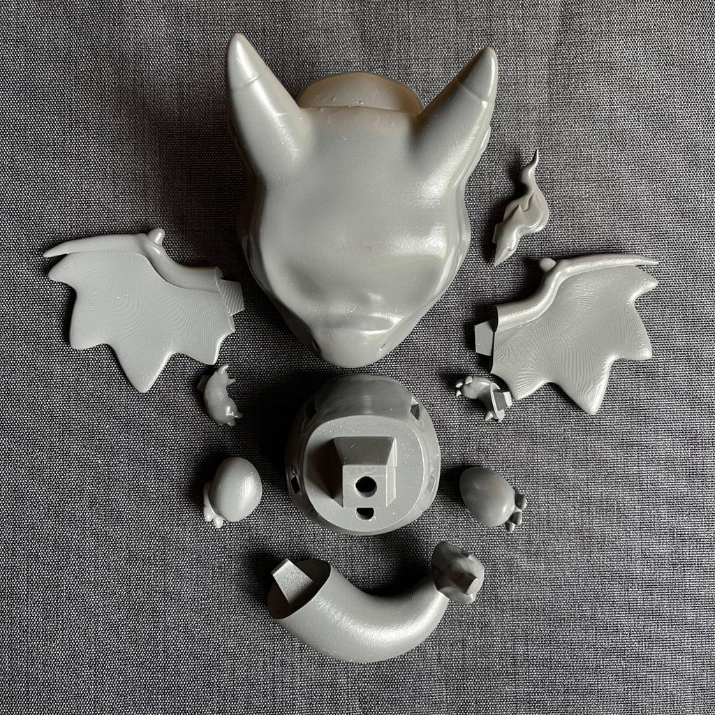 Mega Charizard Chibi Figurine | Unpainted Resin 3D Print Toy