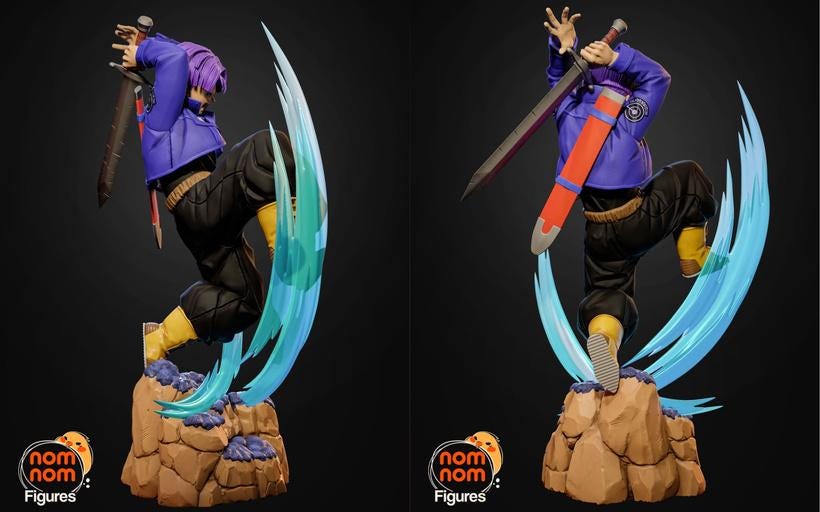Trunks Future Swordsman Anime Statue | 1/10 1/6 Scale Unpainted Resin Garage Kit
