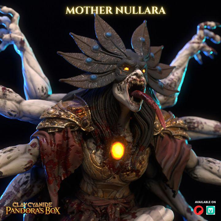 Mother Nullara Miniature by Clay Cyanide | Grimdark Horror Boss Mini 32mm 75mm Scale | TTRPG Tabletop Resin Monster Unpainted
