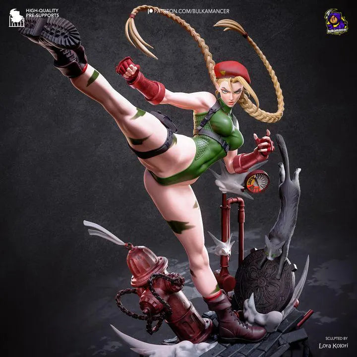 Killer Bee Cammy 251mm Statue Kit by Bulkamancer |Resin Model Kit Unpainted | Anime Figure Garage Kit 1/8 Scale Mini