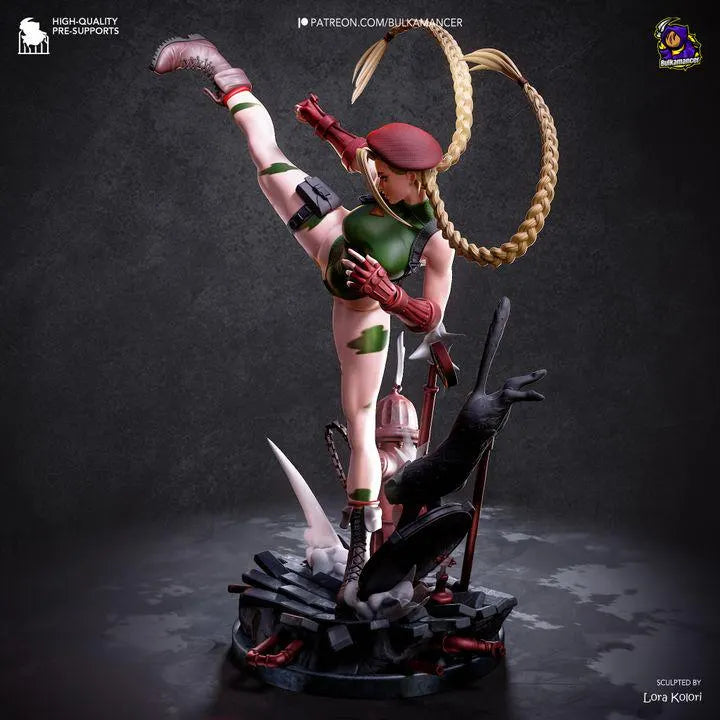 Killer Bee Cammy 251mm Statue Kit by Bulkamancer |Resin Model Kit Unpainted | Anime Figure Garage Kit 1/8 Scale Mini