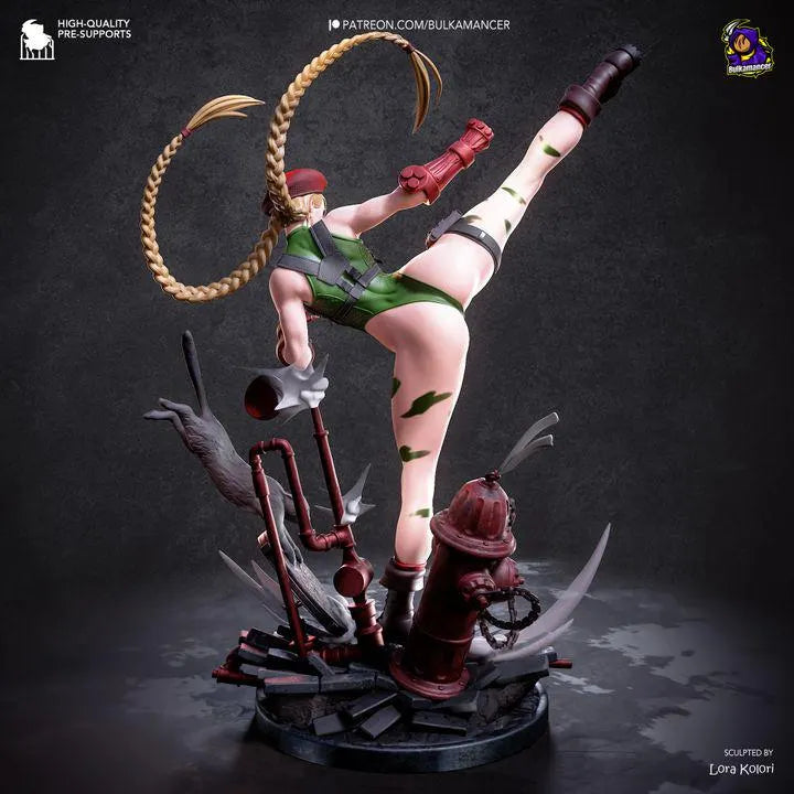 Killer Bee Cammy 251mm Statue Kit by Bulkamancer |Resin Model Kit Unpainted | Anime Figure Garage Kit 1/8 Scale Mini