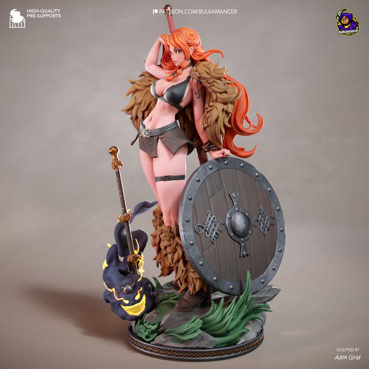 Elbaf Nami Statue Kit | One Piece Viking Nami Resin Model Unpainted (276mm)