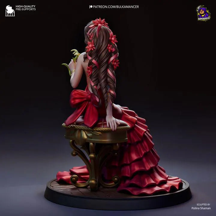 Aerith Gainsborough Statue Kit | Final Fantasy Flower Peddler Resin Model (177mm)