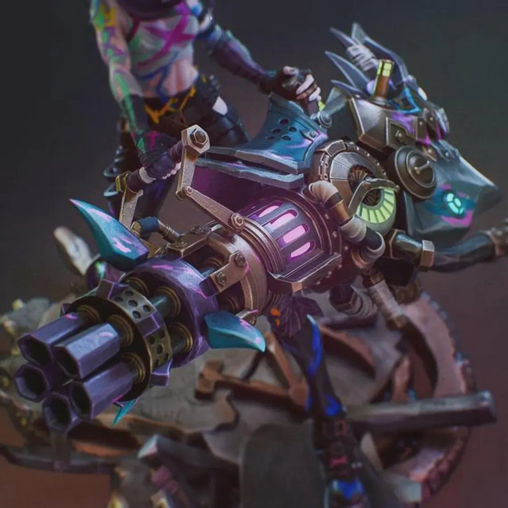 Fractured Jinx Statue Kit | League of Legends Resin Model | 1/8 Scale Unpainted Garage Kit