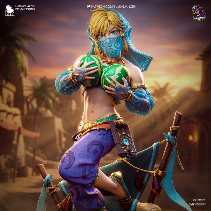 Gerudo Link Resin Statue | Breath of the Wild Unpainted Model (233mm, 1/8 Scale)