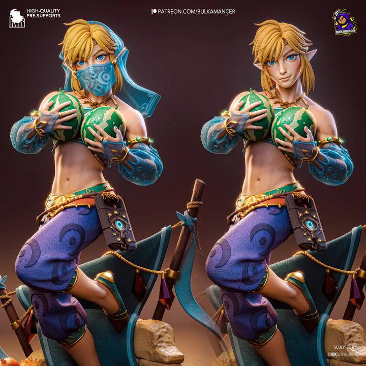 Gerudo Link Resin Statue | Breath of the Wild Unpainted Model (233mm, 1/8 Scale)