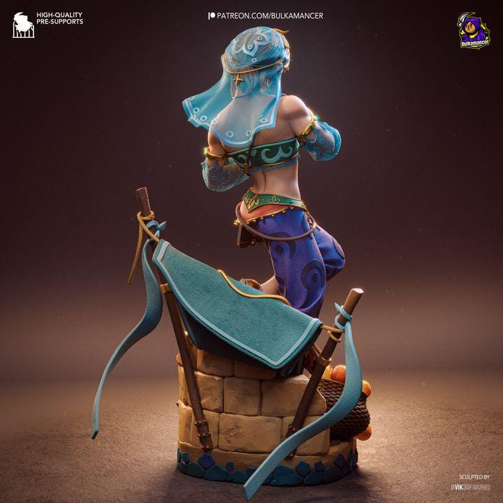 Gerudo Link Resin Statue | Breath of the Wild Unpainted Model (233mm, 1/8 Scale)