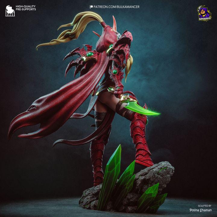 Valeera Sanguinar Crimson Champion Resin Statue |Bulkamancer