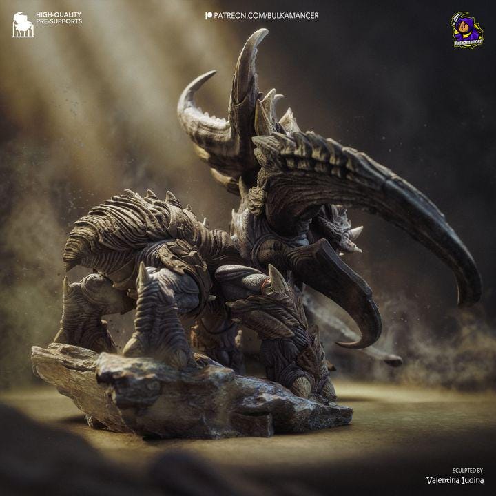 Ultralisk Juggernaut of the Hive 300mm Miniature | Bulkamancer