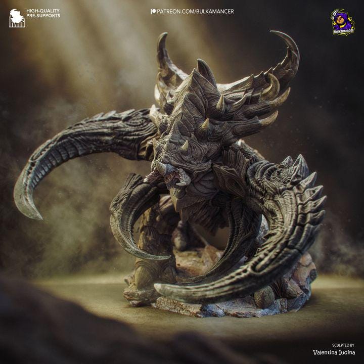 Ultralisk Juggernaut of the Hive 300mm Miniature | Bulkamancer