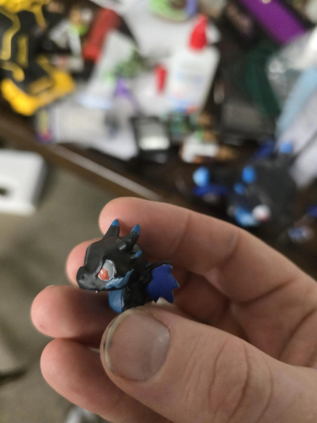 Mega Charizard Chibi Figurine | Unpainted Resin 3D Print Toy