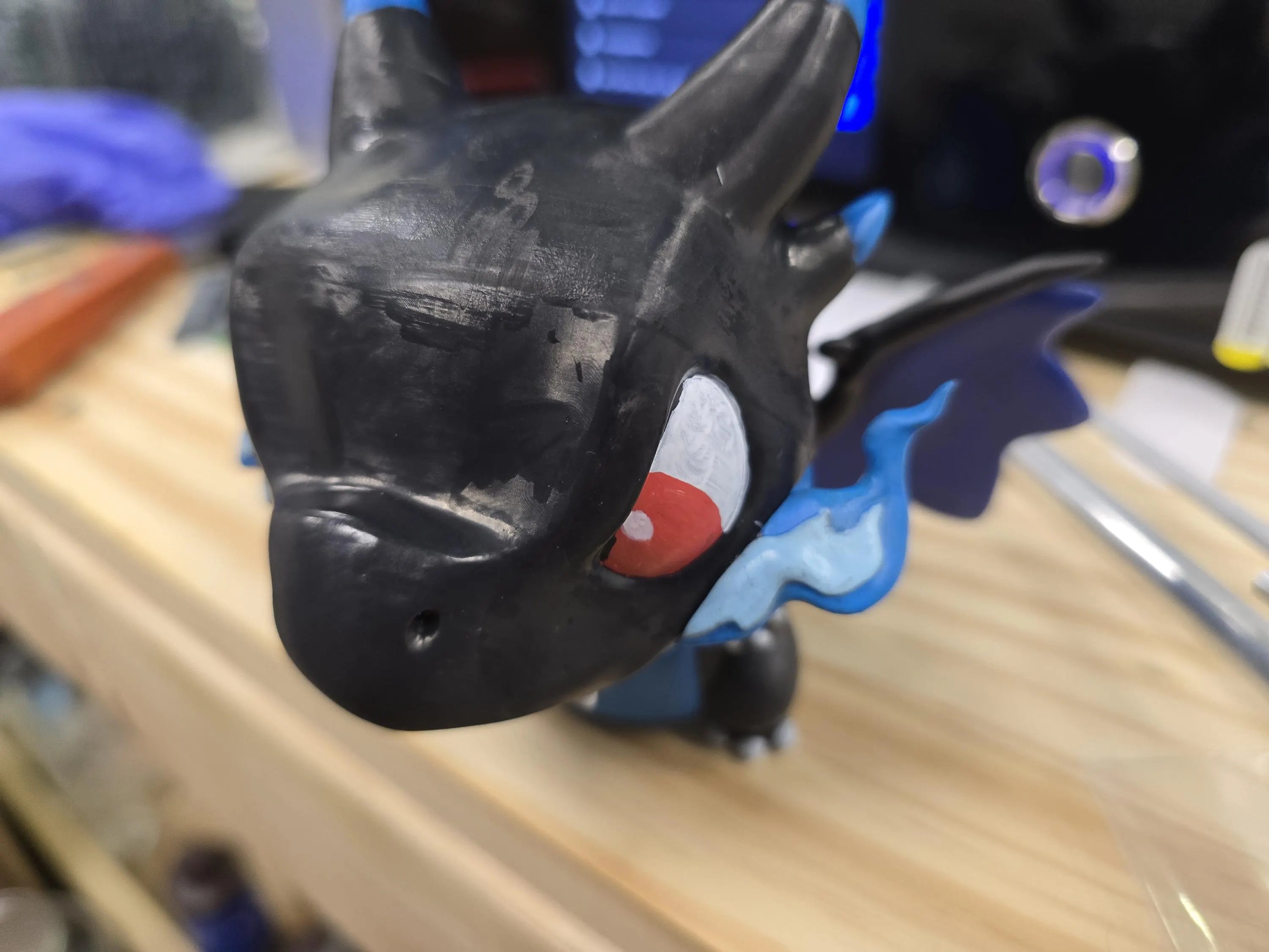 Mega Charizard Chibi Figurine | Unpainted Resin 3D Print Toy
