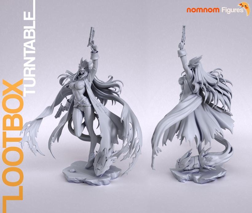 Beelstarmon Digimon Dual Pistol Demon Statue Kit – 1:10 Scale Display Figure & Mini | Nomnom Figures