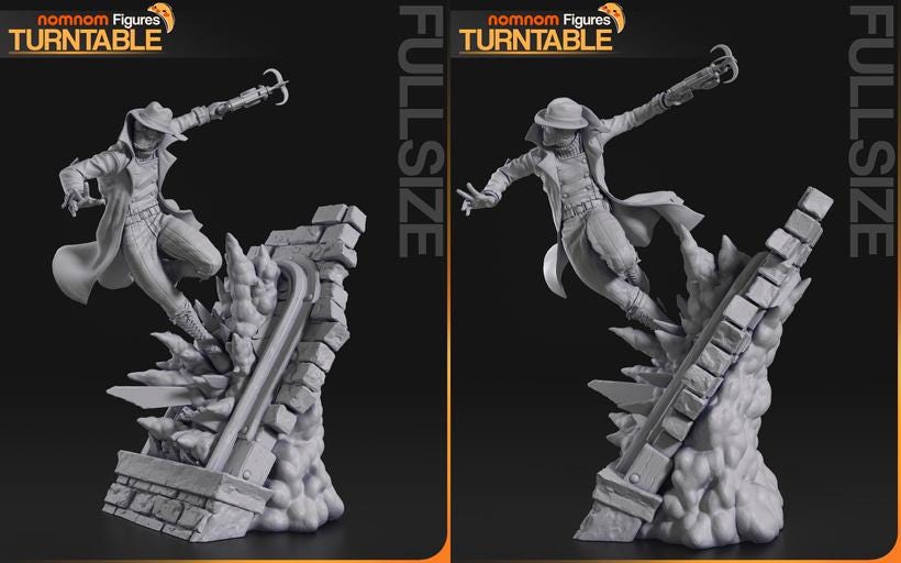 Spider Noir Grappling Statue Kit – 1:10 Scale Display Figure & Mini | Nomnom Figures