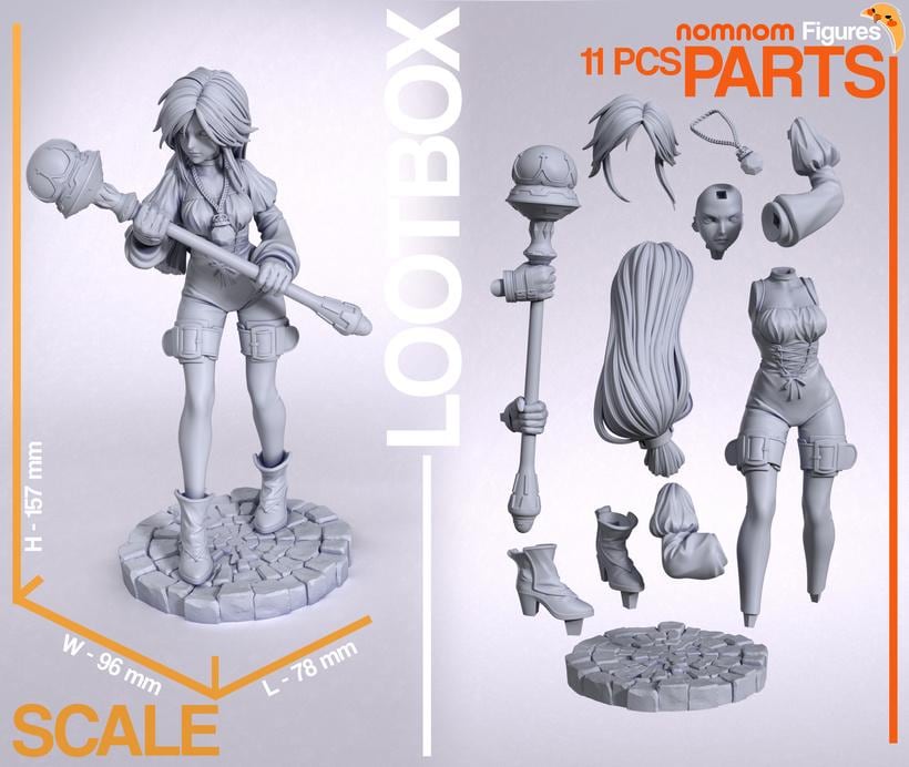 Prinncess Garnet Summoner Royal Princess Statue – 1:10 Scale Display Figure & Mini | Nomnom