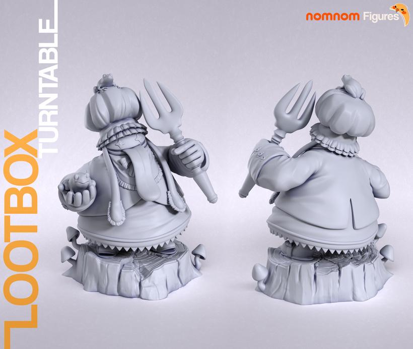 Quina Gourmand Blue Magic Statue – 1:10 Scale Display Figure & Mini | Nomnom