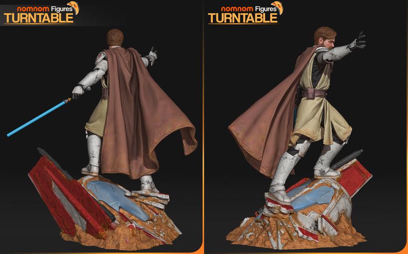 1/10 Scale Obi-Wan Kenobi (Clone Wars Armor) – Unpainted Unassembled Garage Kit