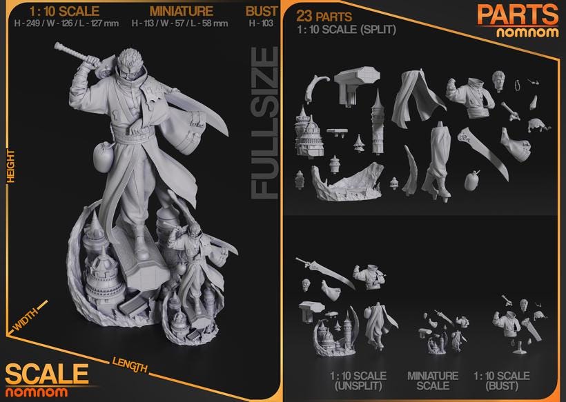 Legendary Guardian Auron (Final Fantasy X) – 3D Resin Model Kits, Bust & Custom Painted Masterpiece