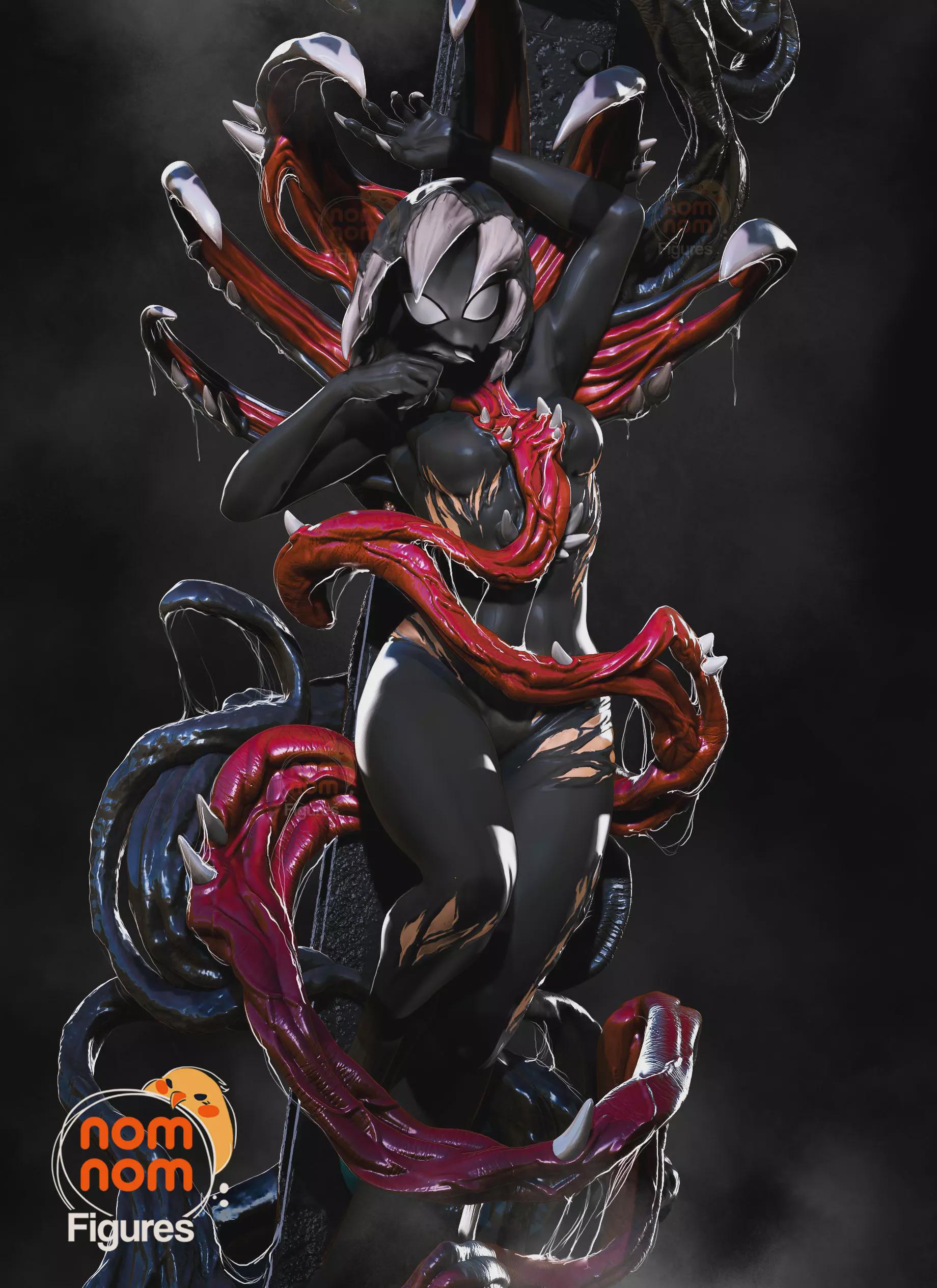 Gwenom Symbiote Anti-Heroine Statue | Unpainted Resin Figure Garage Kit (1/10 Scale)