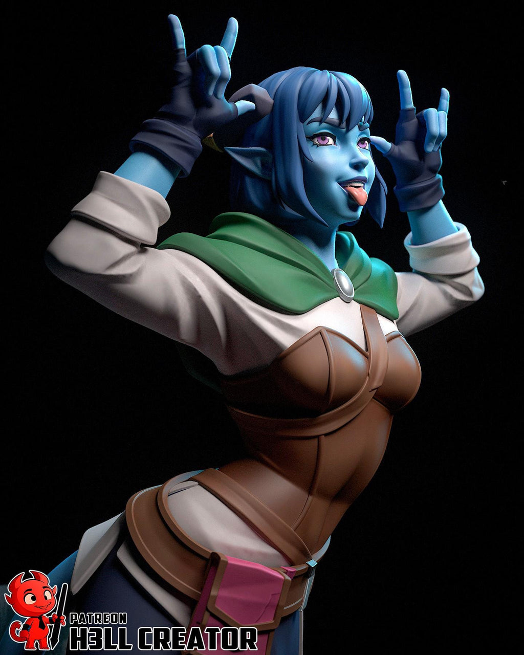 Jester Lavorre Mighty Nein Statue | 1:10 Critical Role Fan Art Diorama, 16K Resin