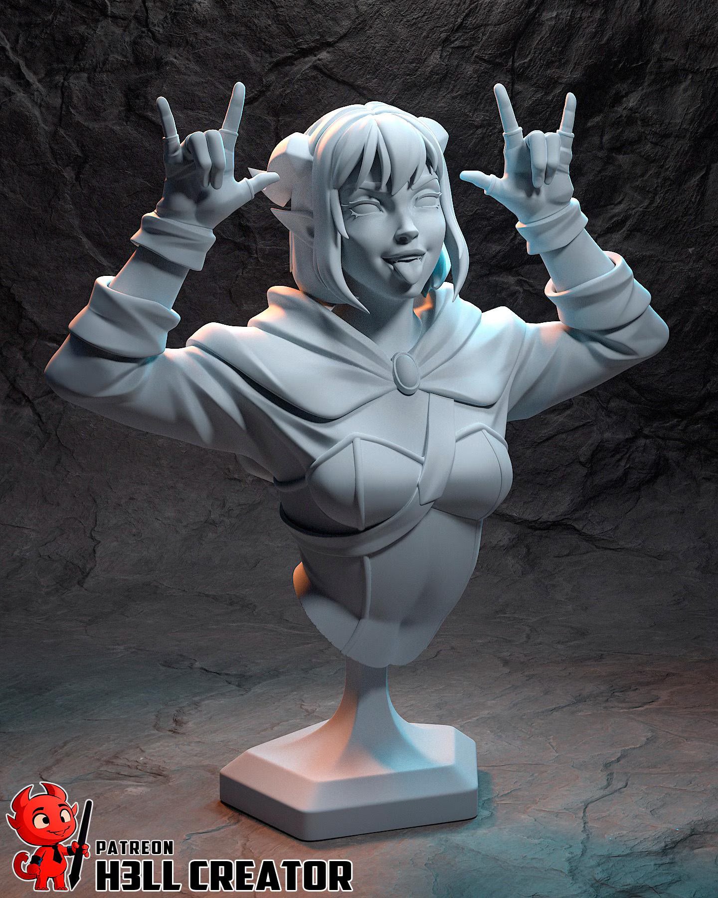 Jester Lavorre Mighty Nein Statue | 1:10 Critical Role Fan Art Diorama, 16K Resin