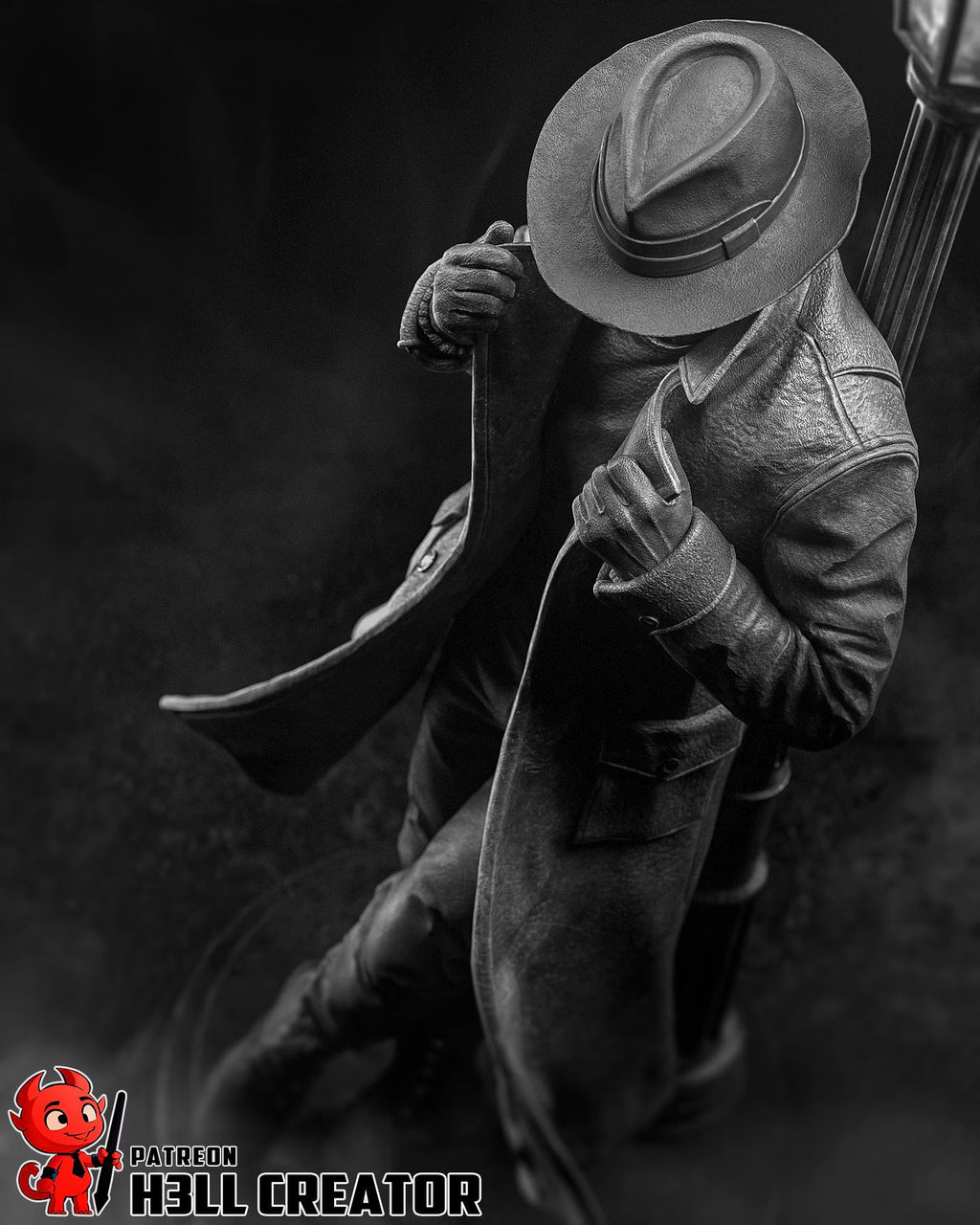 Spider-Man Noir Statue 1:10 Scale | 16K Ultra Detail Resin Figure | Marvel Spider-Verse Fan Art Collectible