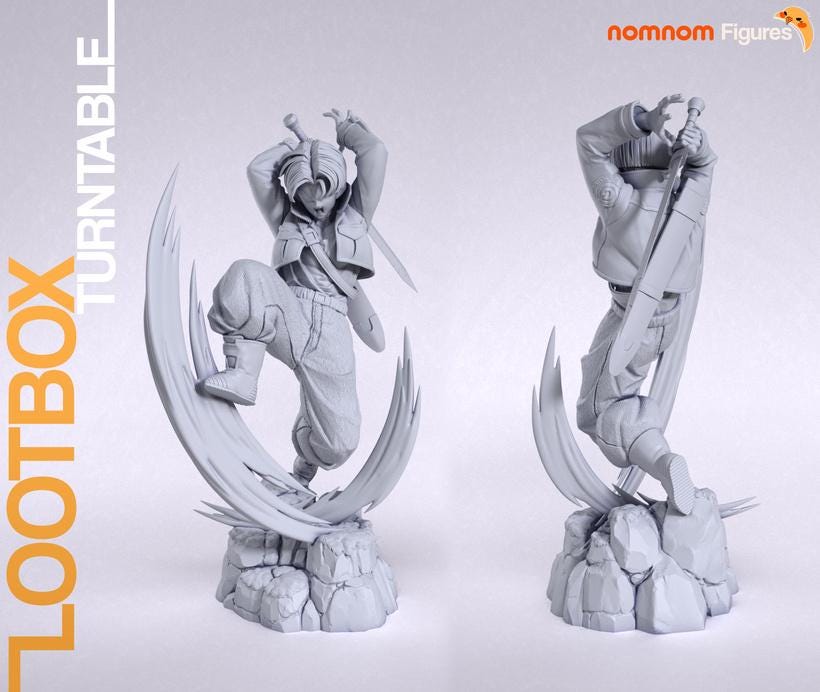 Trunks Future Swordsman Anime Statue | 1/10 1/6 Scale Unpainted Resin Garage Kit