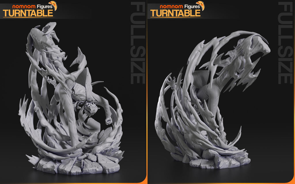 Straw Hat Cook Dynamic Kick Statue – Anime Resin Model Kit, Nomnom Figures