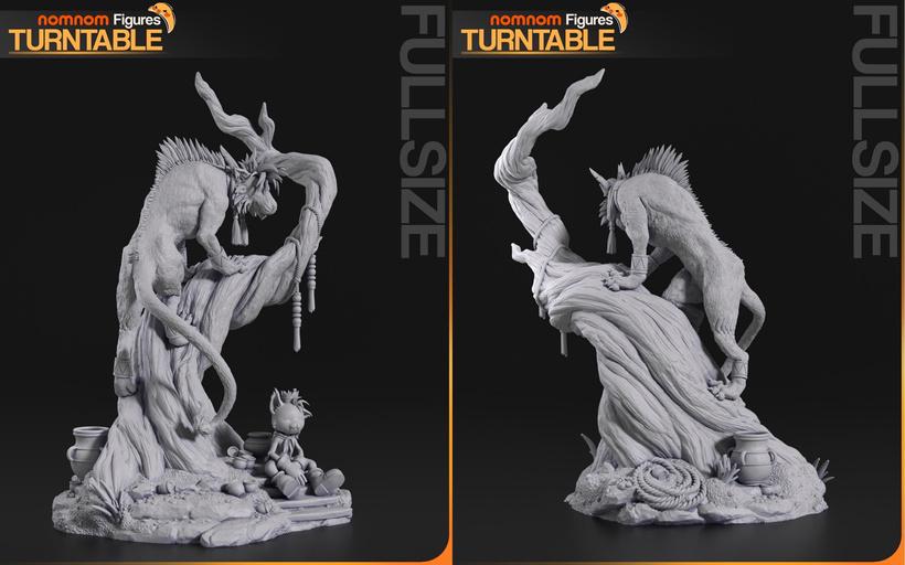 Red XIII Beast Warrior Statue | Final Fantasy VII Resin Model Kit (1:10 Scale)