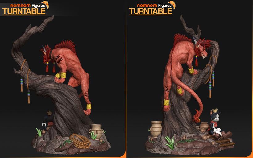Red XIII Beast Warrior Statue | Final Fantasy VII Resin Model Kit (1:10 Scale)