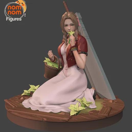 Aerith Gainsborough Statue | Final Fantasy VII Resin Model | 1:10 Scale or Miniature