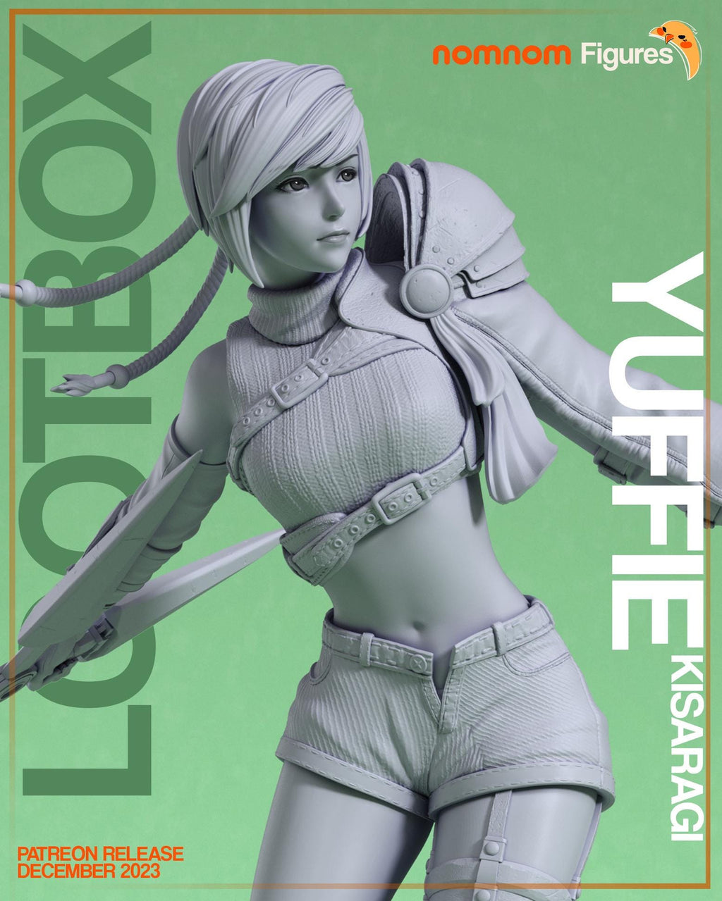 Yuffie Kisaragi Statue | Final Fantasy VII Resin Model | 3D Printed Figure | BillyBonesEmporium