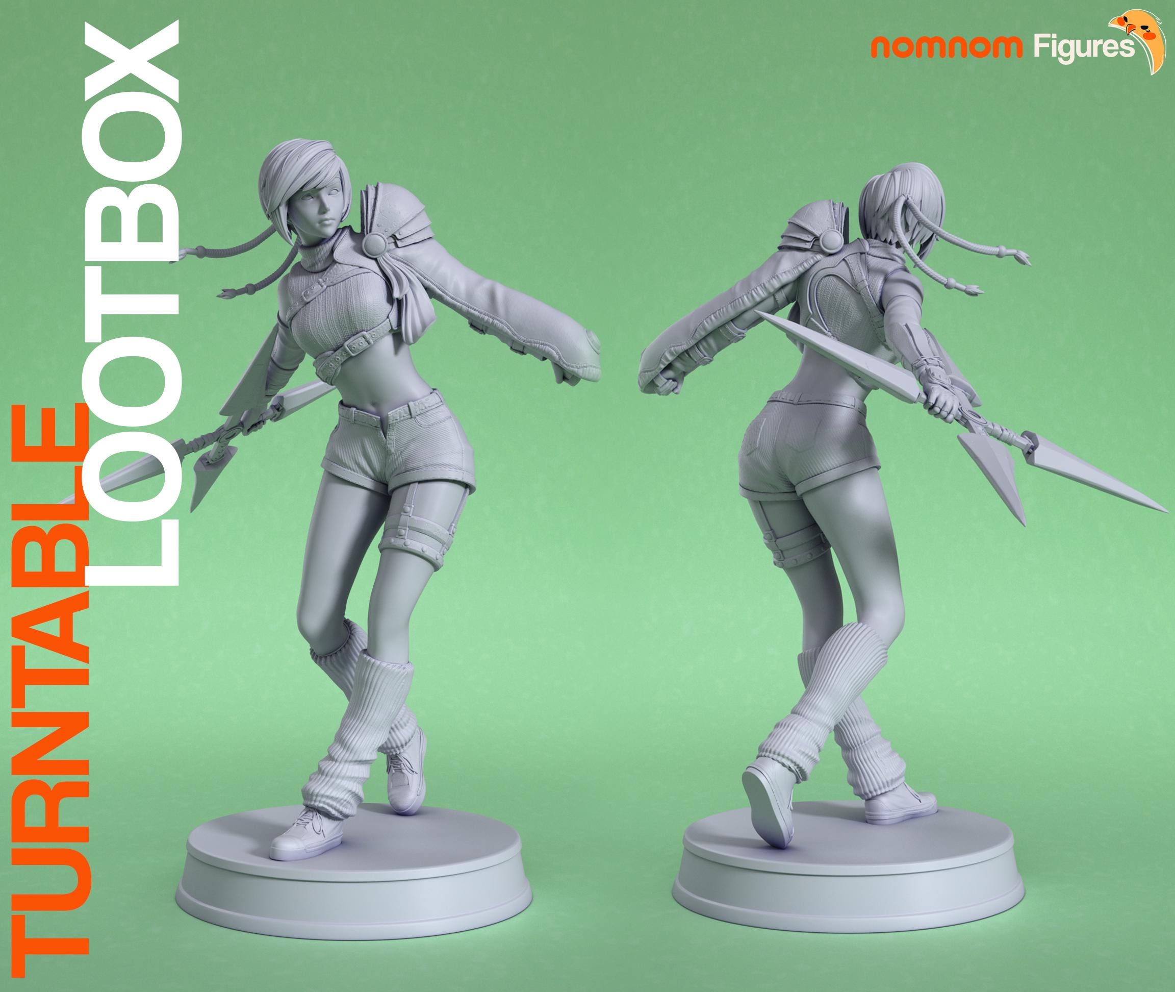 Yuffie Kisaragi Statue | Final Fantasy VII Resin Model | 3D Printed Figure | BillyBonesEmporium