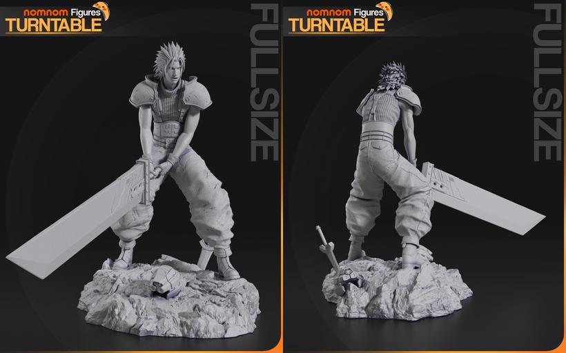 Zack Fair Statue | Final Fantasy VII Resin Model | 19-Part Kit, Battle Pose
