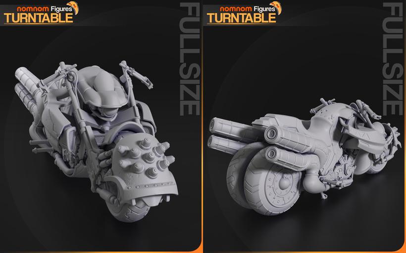 Hardy-Daytona Replica Statue | Final Fantasy VII Industrial Bike |  3D Printed Collectible | BillyBonesEmporium