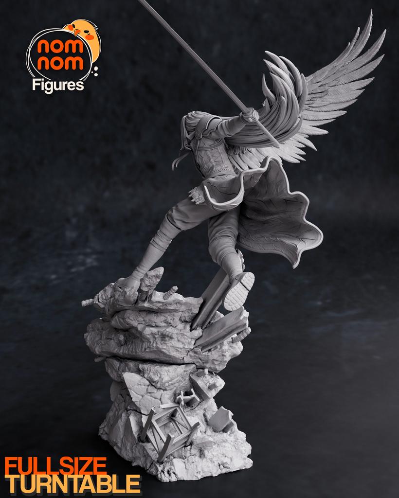 Sephiroth Resin Statue - Final Fantasy VII Fan Art Collectible - Modular 3D Printed Display Piece