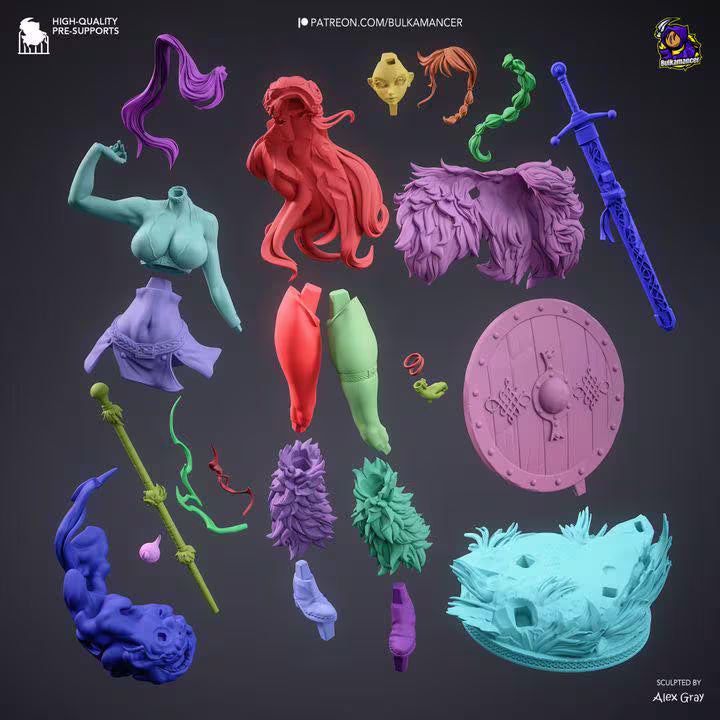 Elbaf Nami Statue Kit | One Piece Viking Nami Resin Model Unpainted (276mm)